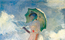 Клод Моне - Девушка с зонтиком, повернутая влево