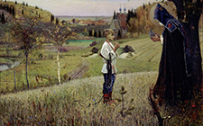 Нестеров - Видение отроку Варфоломею. 1890